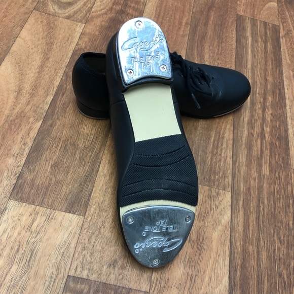 Capezio Tel Tone Black Tap Shoes Size Kids 8M - Picture 2 of 7